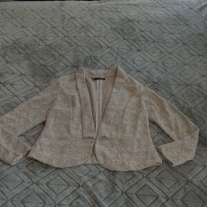 Maurices Cream Patterned Women's Blazer